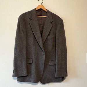 J G Hook Mens Camel Hair Blend Blazer Sport Coat Jacket Sz44R GrayWoven in Italy